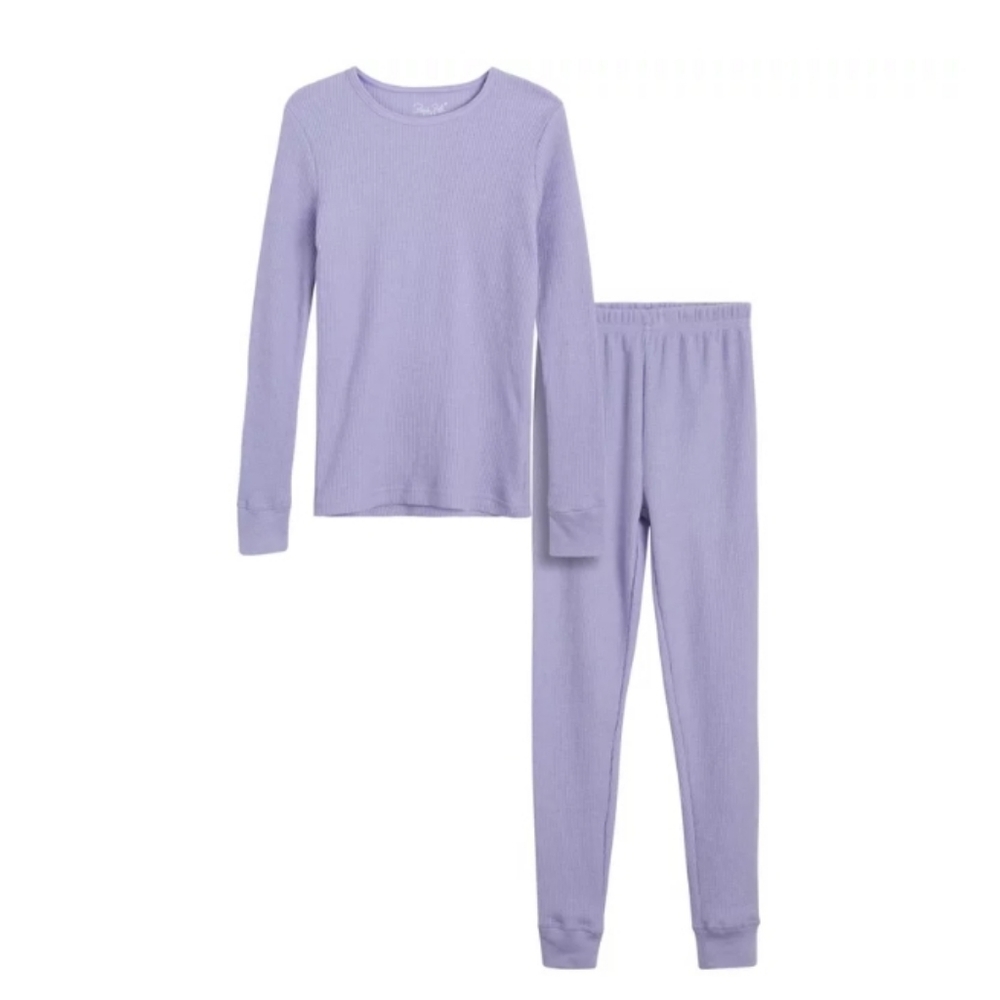 Rene Rofe Toddler Girl's Waffle Thermal Long Underwear‎ set 2-Piece